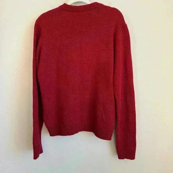 American Stitch Men’s Red Knit Daddy Claus Long Sleeve Pullover‎ Holiday Size L - Picture 6 of 10